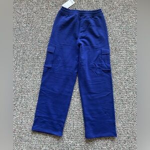 ATHLETA Easy Fleece Cargo sweatpants, NWT, purple, medium tall